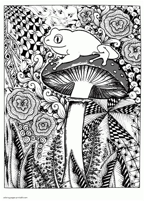 Frog Coloring Page For Adults