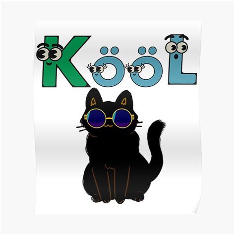 Psychedelic Kool Kats Poster For Sale By Hellotara Redbubble