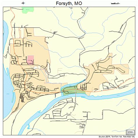 Forsyth Missouri Street Map 2925192