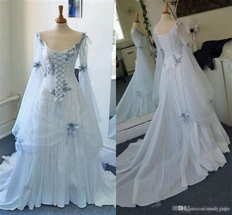(zipper in the photo was not zipped fully up). Discount Vintage Celtic Gothic Corset Wedding Dresses With ...