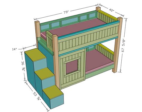Bunk Bed By The Diy Plan Diy Bunk Bed Bunk Bed Plans Bunk Beds With