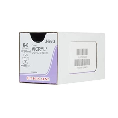 Ethicon Vicryl 6 0 P3 13mm Needle 18 Suture Medical Supplies And Equipment