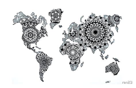 Vor der burg ist ein ritter auf. World Map Mandala: Laptoptaschen | Redbubble