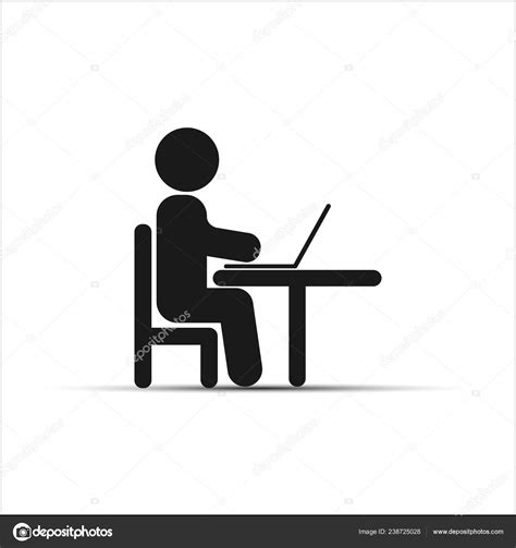 Drawing Of A Person Sitting At A Table Simple Drawing Person Sitting