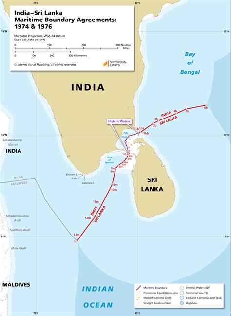 Indiasri Lanka Maritime Boundary Sovereign Limits