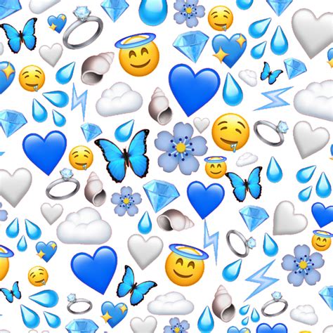 You can easily copy and paste to anywhere. blue wallpaper bluewallpaper clouds cloud emojis emoji...