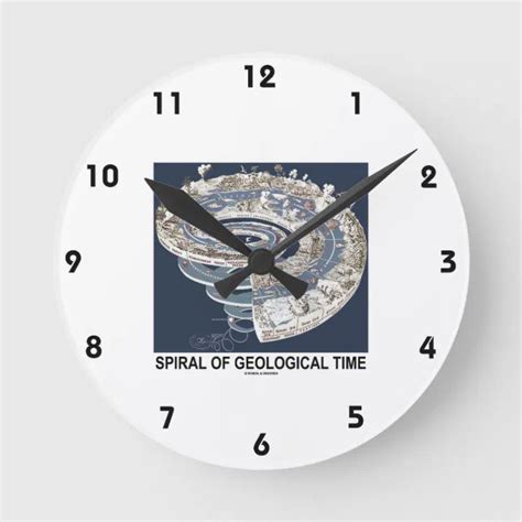 Spiral Of Geological Time Earths History Spiral Round Clock Zazzle