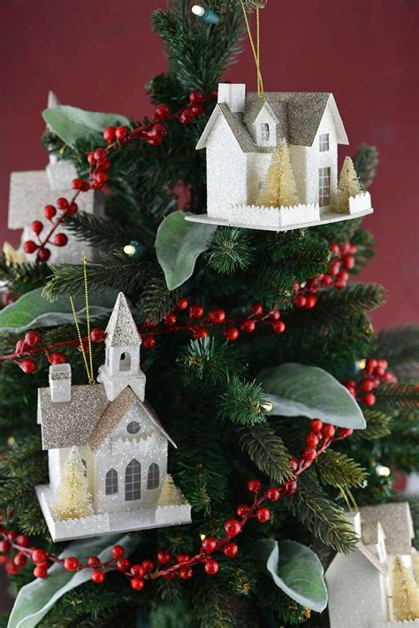 Paper Christmas Ornaments Paper Christmas Ornaments House Ornaments
