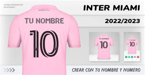 Crear Camiseta Inter Miami 20222023 Con Tu Nombre Y Número