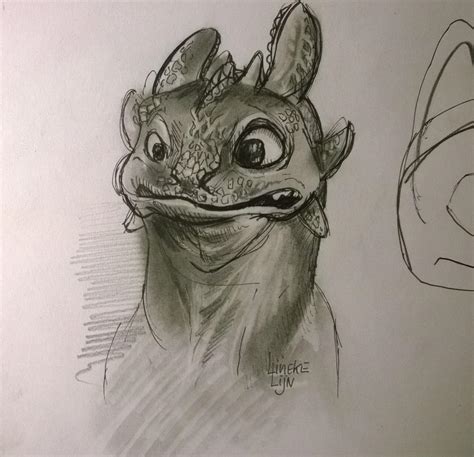 Baby Toothless Pencil Drawing