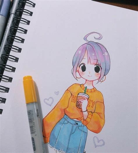 20 Anime Girl Drinking Boba