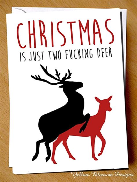 Christmas Is Just Two Fucking Deer Alternative Funny Hilarious
