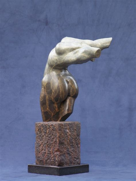 Female Torso Fragment Sculpture Cast Bronze Etsy