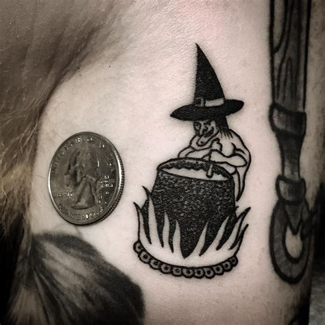 15 Tiny Witch Tattoos That Are Pure Magic Witch Tattoo Tattoos Cool