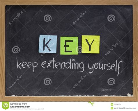 Keep Extending Yourself Motivation Acronym Stock Photo Image Of