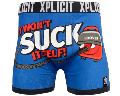 Xplicit Mens New Suck Itself Funny Rude Novelty Boxer Shorts Boxers