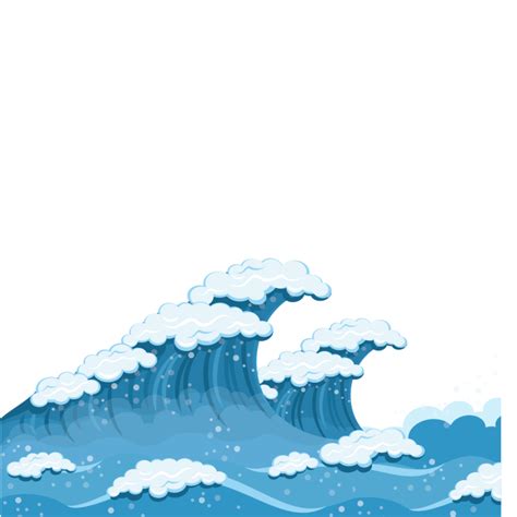 矢量蓝色海洋浪花素材装饰png图片下载含eps设计模板素材