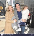 Sophie Dymoke, Matthew Goode and daughter Matilda Eve Goode Stock Photo ...