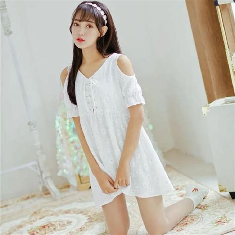 2017 Women S Harajuku Summer Korean Sweet Girl Strapless Cotton Dress Female Cute Japanese
