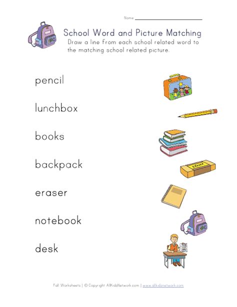 Our full collection of printable cvc worksheets. Back to School Matching Words Worksheet | แบบฝึกหัดภาษา