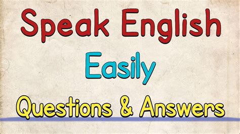 English Speaking Practice Daily Use Questions And Answers In English