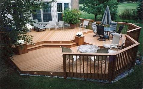 The most common feature for wood decking boards is stainable. Small Wooden Deck Remodel Ideas 11 - DECOREDO