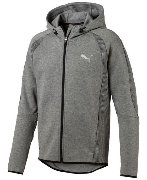 Puma Cotton Mens Warmcell Zip Hoodie In Gray For Men Lyst