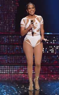 Jennifer Lopez Wears Sexy Strappy Bodysuit At Iheartradio Music