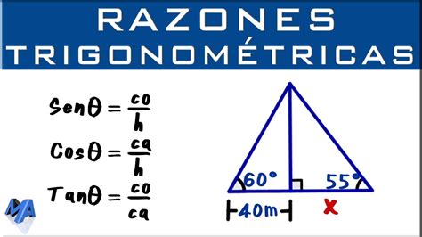 Razones Trigonométricas Aplicación Con Dos Triángulos Ejemplo 1