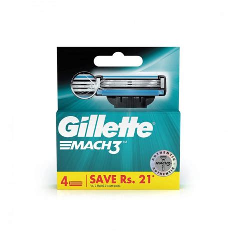 gillette mach 3 manual shaving razor blades 4s pack cartridge