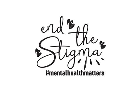 Premium Vector | End the stigma mental health matters vector file