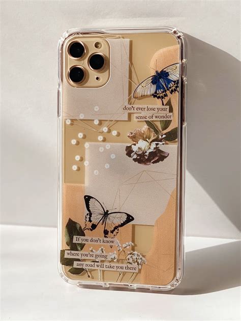 Aesthetic Abstract Butterfly Collage Clippings Clear Modern Etsy Vintage Phone Case Diy