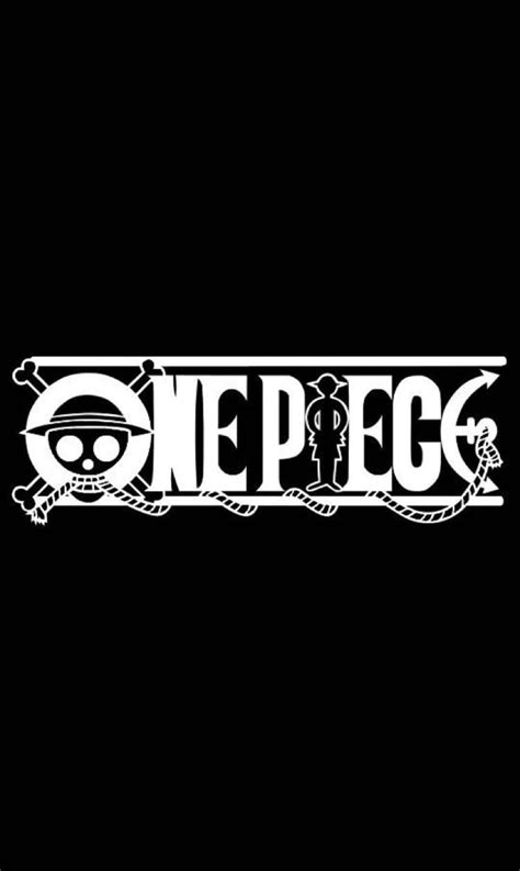 Download One Piece Black And White Anime Logo Wallpaper