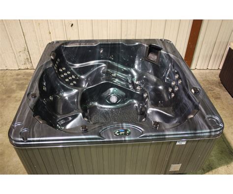 Cal Spas 8 Hot Tub With Blue Galaxy Interior And Mist Exterior Comes With 50 Jets