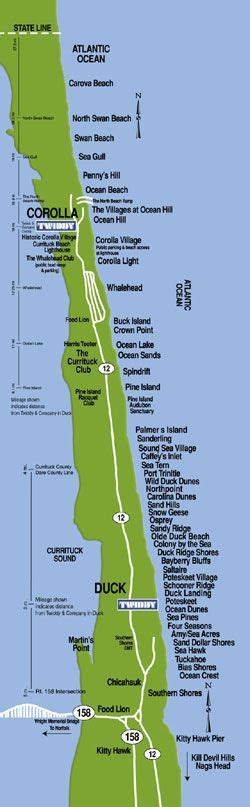 Community Information And Maps In Corolla And The 4x4 Beaches North