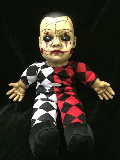 Harlequin Toy Talking Creepy Hellequin Clown Haunted Doll Horror Prop
