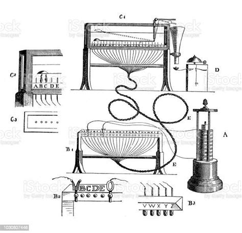 The First Galvanic Telegraph Stock Illustration Download Image Now