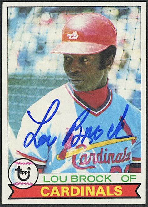 Browse our section of signed lou brock baseballs and show off your team pride. Lou Brock Signed 1979 Topps #665 Baseball Card (PA COA) | Pristine Auction