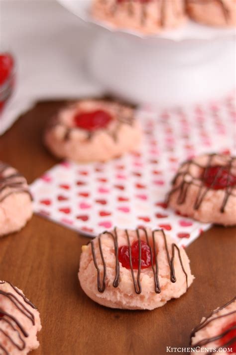 Cherry Heart Cream Cheese Cookies Valentines Treat Kitchen Cents