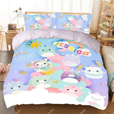 Squishmallow Personalized Bedding Set Squish Sblanket Squish Etsy