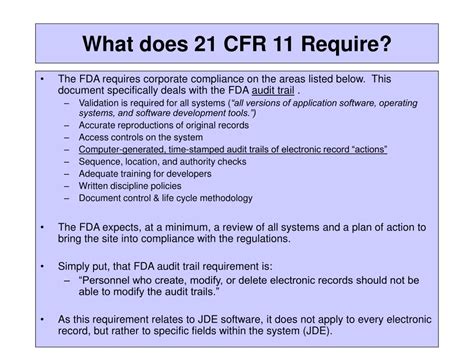 Ppt What Does 21 Cfr 11 Require Powerpoint Presentation Free