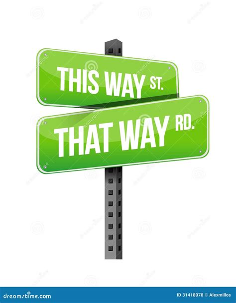 This Way That Way Road Sign Illustration Royalty Free Stock Photos