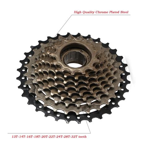 kaufe threaded steel 9 speed 1332t freewheel gear flywheel bicycle parts bike freewheel