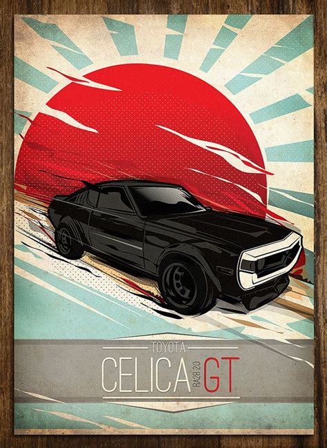 Japan Vintage Car Poster On Behance Car Artwork Car Illustration