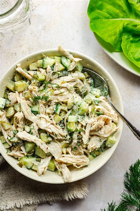 dill pickle chicken salad easy chicken salad with pickles