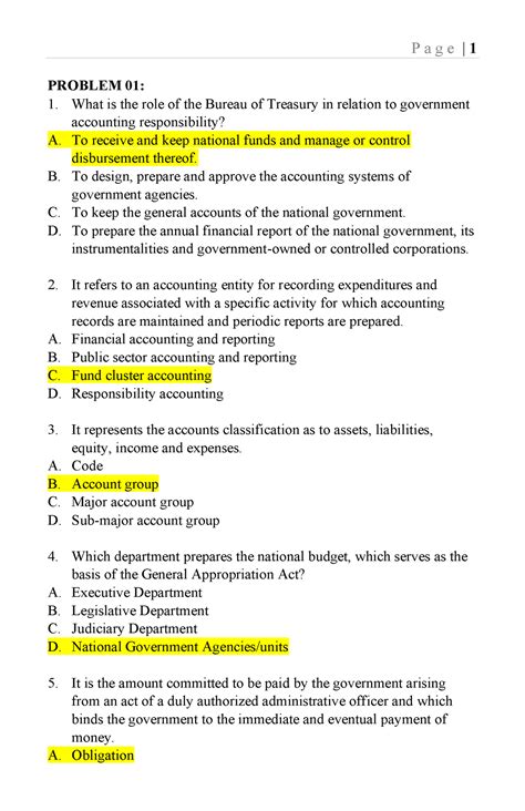 Toaz Government Accounting Quiz Solutions - StuDocu
