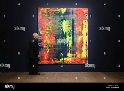 Gerhard Richters Abstraktes Bild Artwork During A Preview Of The 21st