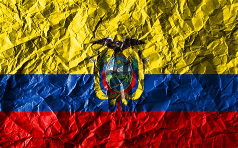 Descargar Fondos De Pantalla Ecuatoriano De La Bandera Brickwall 4k Images