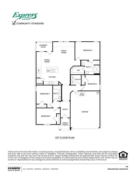 Dr Horton Homes Floor Plans Texas Two Birds Home