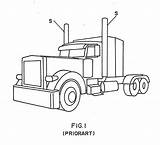 Semi Truck Outline Trucks Drawings Clipart Coloring Pages Peterbilt Drawing Clip Easy Sheets Semis Exhaust Book Patents Clipartmag Choose Board sketch template